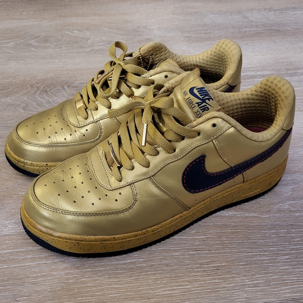 Nike Air Force 1 Low Premium Barkley Pack Gold (2007) 317314-741 Size 10 *Rare*
